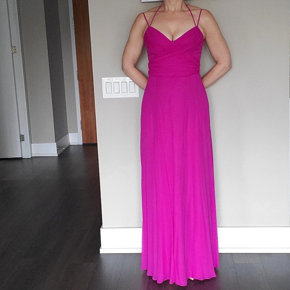 👑 8X HOST PICK 👑 BCBG MaxAzria Silk Spagetti Straps Gown